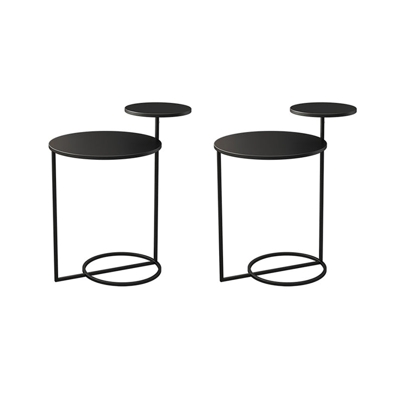 Contemporary Black/White End Table Frame Sofa Side Accent Table