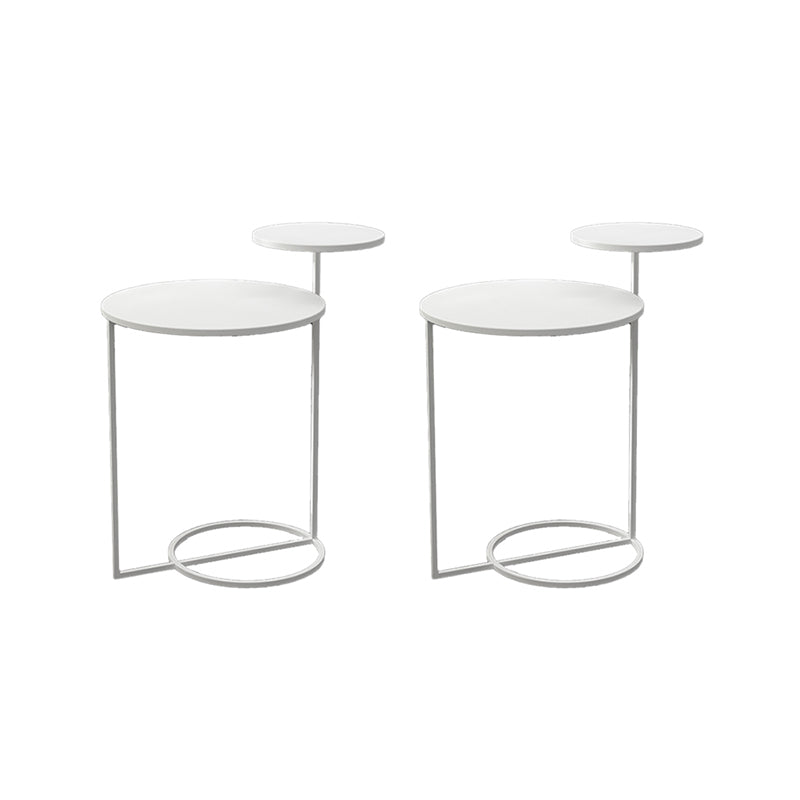Contemporary Black/White End Table Frame Sofa Side Accent Table