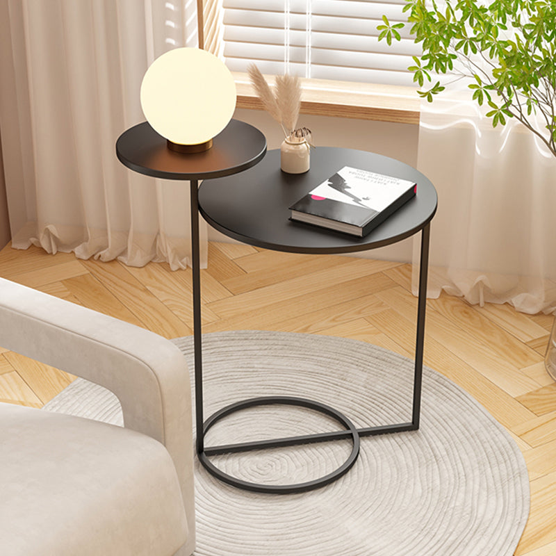 Contemporary Black/White End Table Frame Sofa Side Accent Table