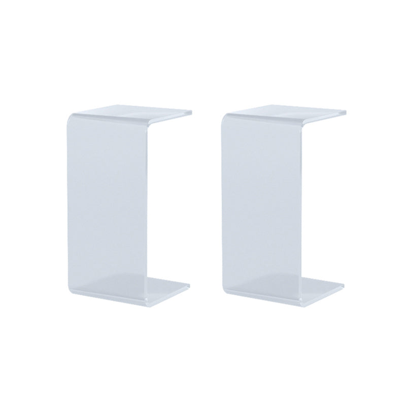11.81" Wide Plastic Side End Table Abstract Sofa Side Accent Table