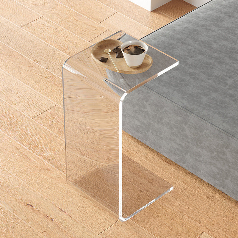 11.81" Wide Plastic Side End Table Abstract Sofa Side Accent Table