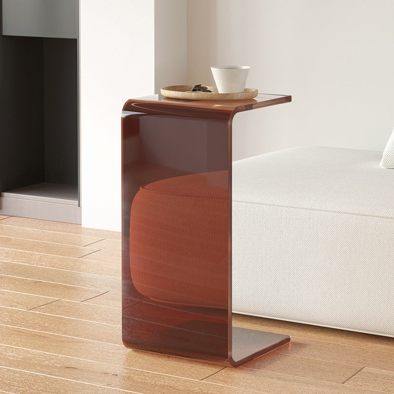 11.81" Wide Plastic Side End Table Abstract Sofa Side Accent Table