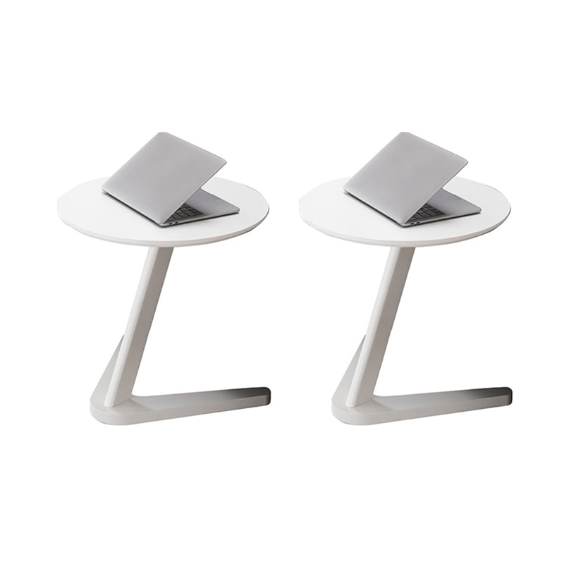 Contemporary Round Side Table Rubberwood Side End Snack Table