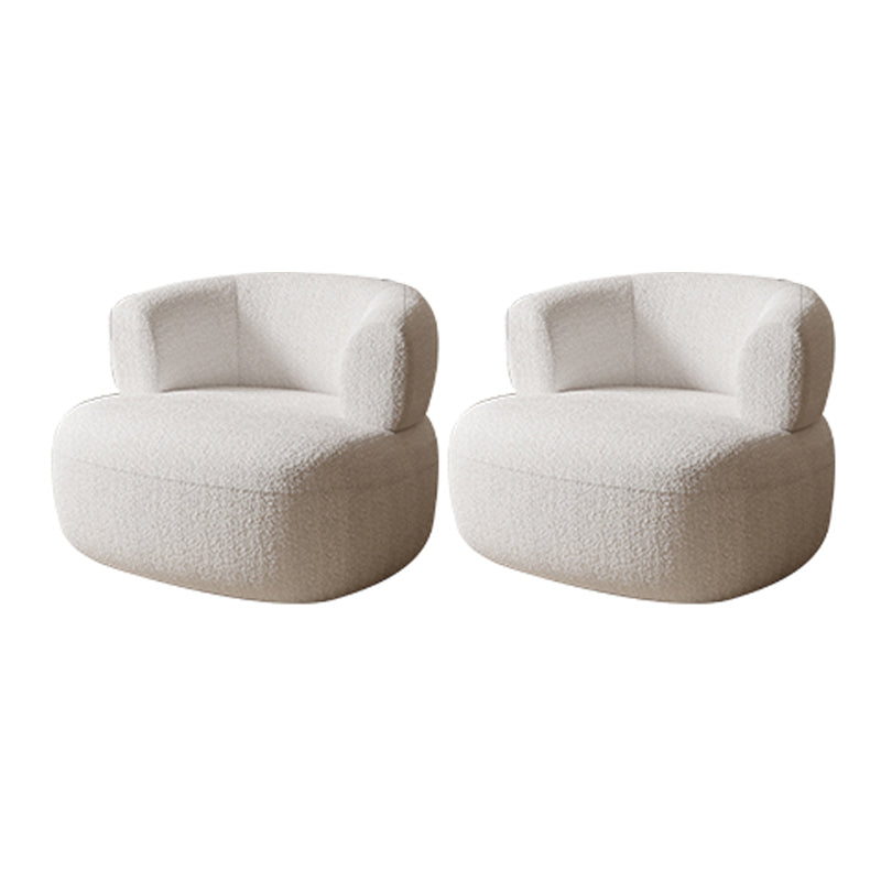 Living Room Modern Accent Armchair Round Arms Fixed Back Armchair