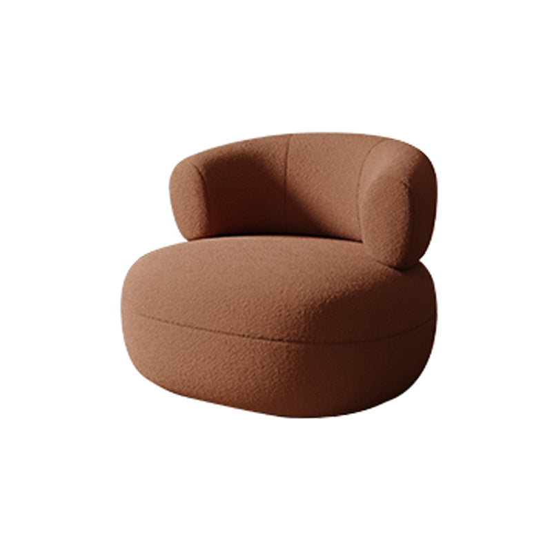 Living Room Modern Accent Armchair Round Arms Fixed Back Armchair