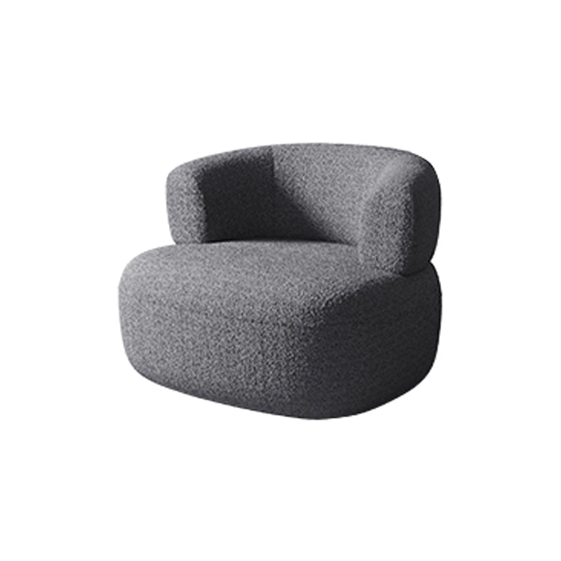 Living Room Modern Accent Armchair Round Arms Fixed Back Armchair
