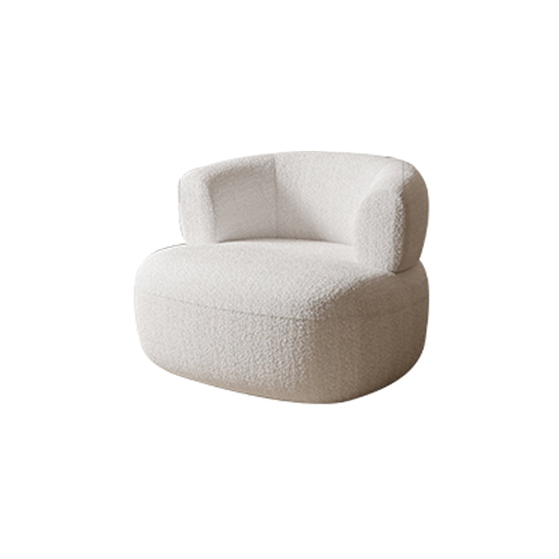Living Room Modern Accent Armchair Round Arms Fixed Back Armchair