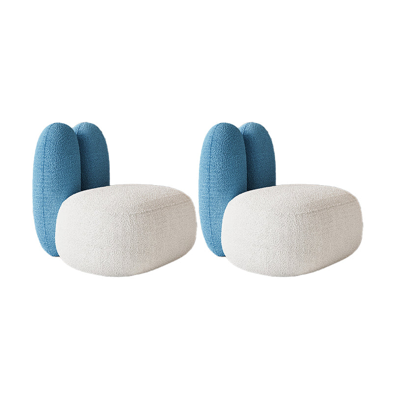 Modern Living Room Accent Chair Fixed Back Armless Lounge Chair