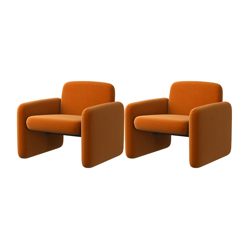 Mid-century Modern Accent Armchair Solid Color Fixed Back Armchair