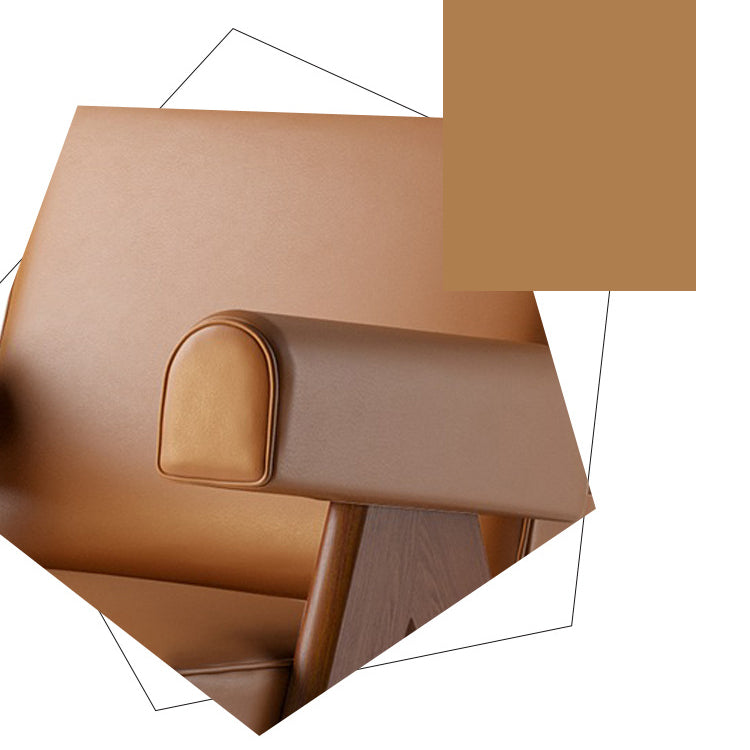 Mid-century Modern Arm Chair Solid Color Fixed Back Armchair