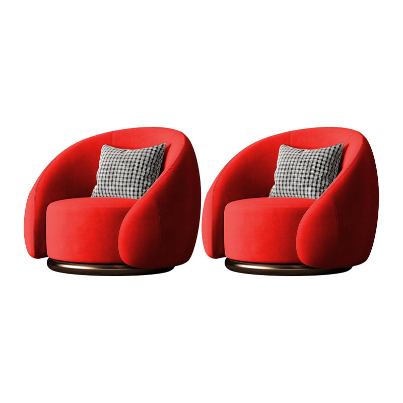 Contemporary Solid Color Arm Chair Living Room Swivel Barrel Chair