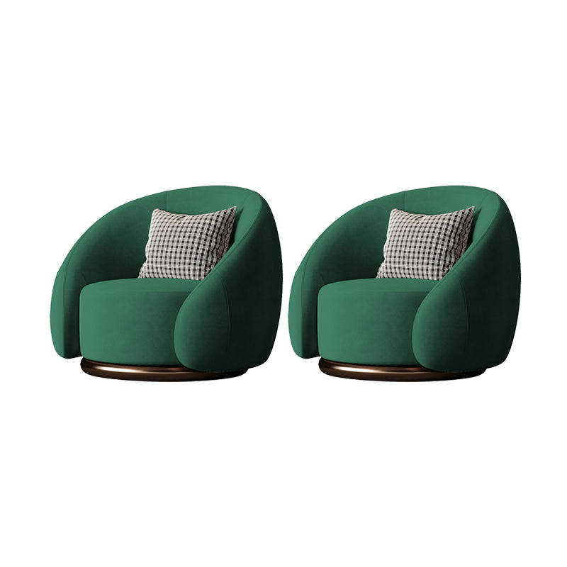 Contemporary Solid Color Arm Chair Living Room Swivel Barrel Chair