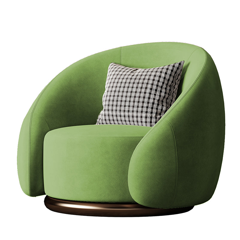 Contemporary Solid Color Arm Chair Living Room Swivel Barrel Chair