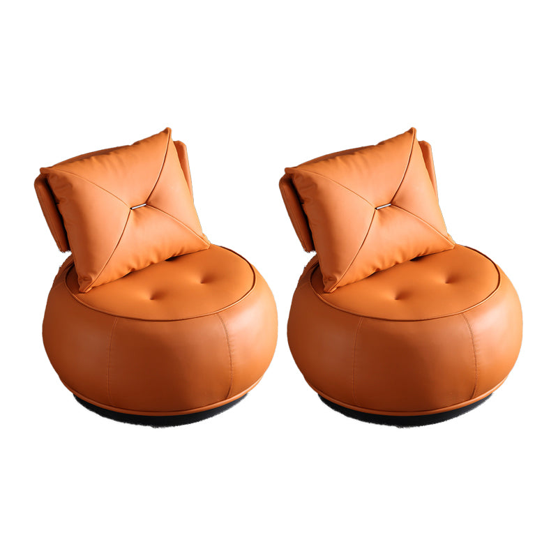 Contemporary Solid Color Lounge Chair Living Room Swivel Side Chair