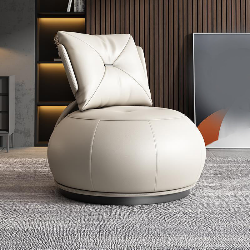 Contemporary Solid Color Lounge Chair Living Room Swivel Side Chair