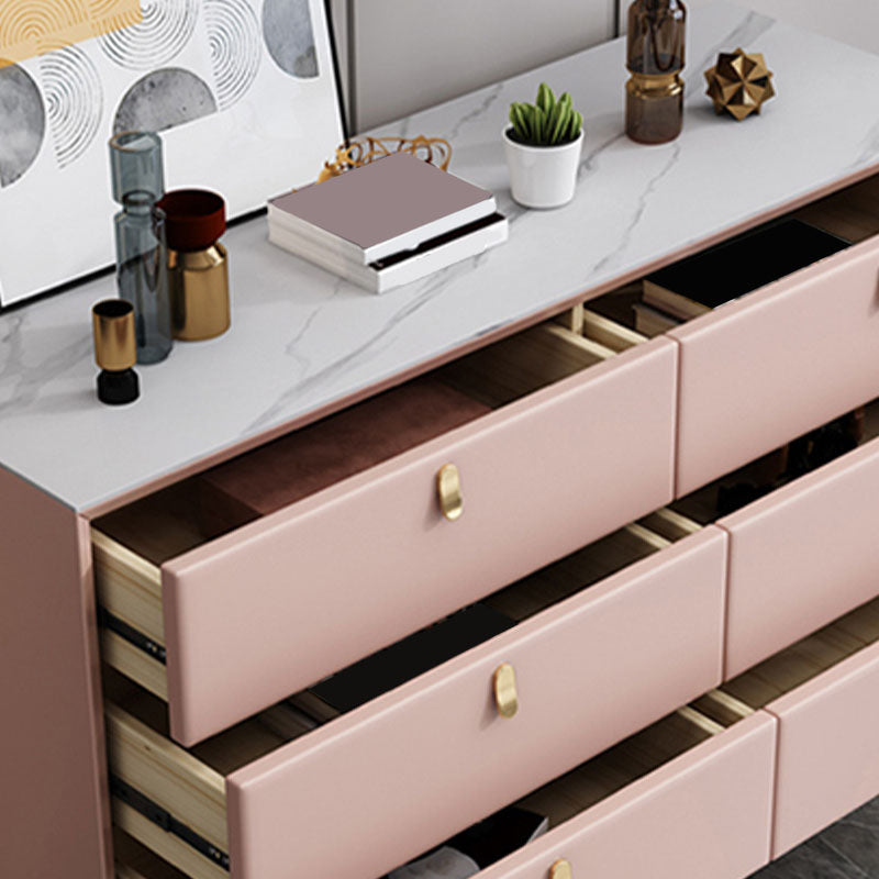 15.6-inch W Classic Glam Dresser Stone Storage Chest Dresser