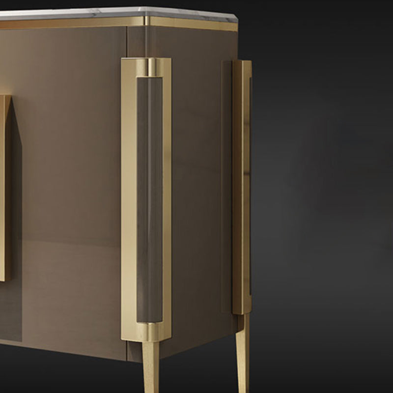 Contemporary Buffet Sideboard Stone Side Board with Cabinets