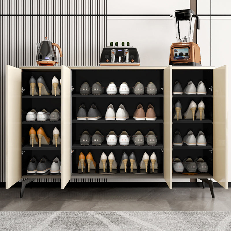 Glam Style Sideboard Cabinet Wood Buffet Sideboard with Cabinets