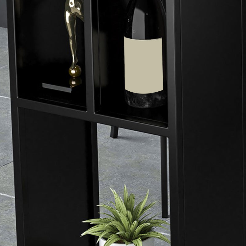 Sintered Stone Bar Table Modern Rectangle Bar Table with Storage Shelves