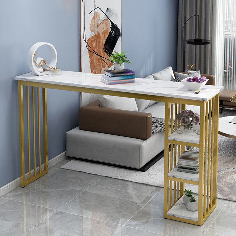 Rectangle Pub Table Glam Style Wood Bar Table for Indoor Use