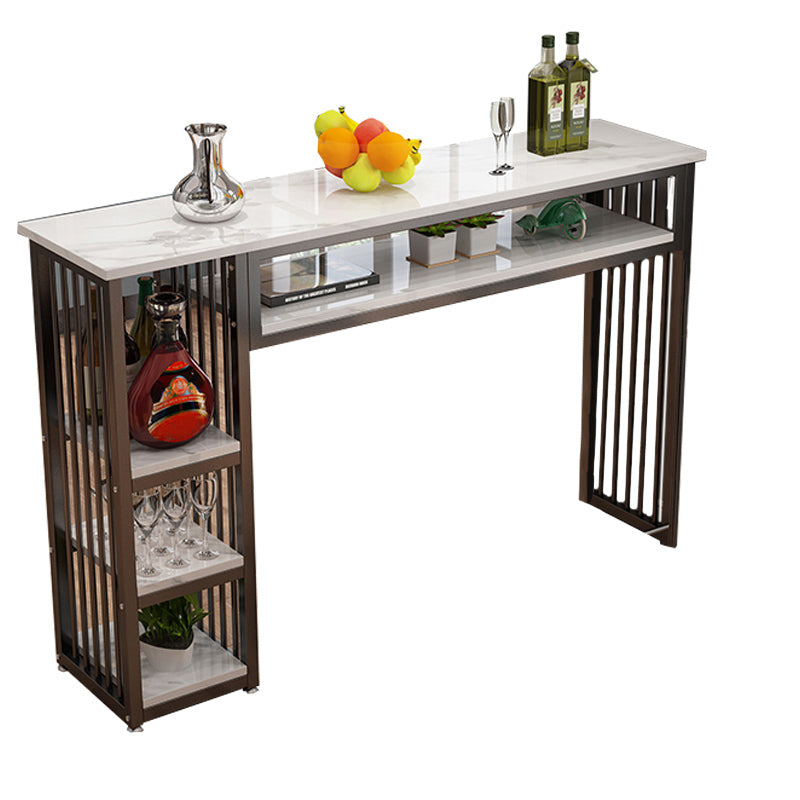 Modern Style Wood Bar Stool Table Rectangle Bar Table for Cafe