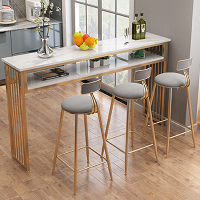 Modern Style Wood Bar Stool Table Rectangle Bar Table for Cafe