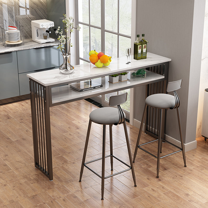 Modern Style Wood Bar Stool Table Rectangle Bar Table for Cafe