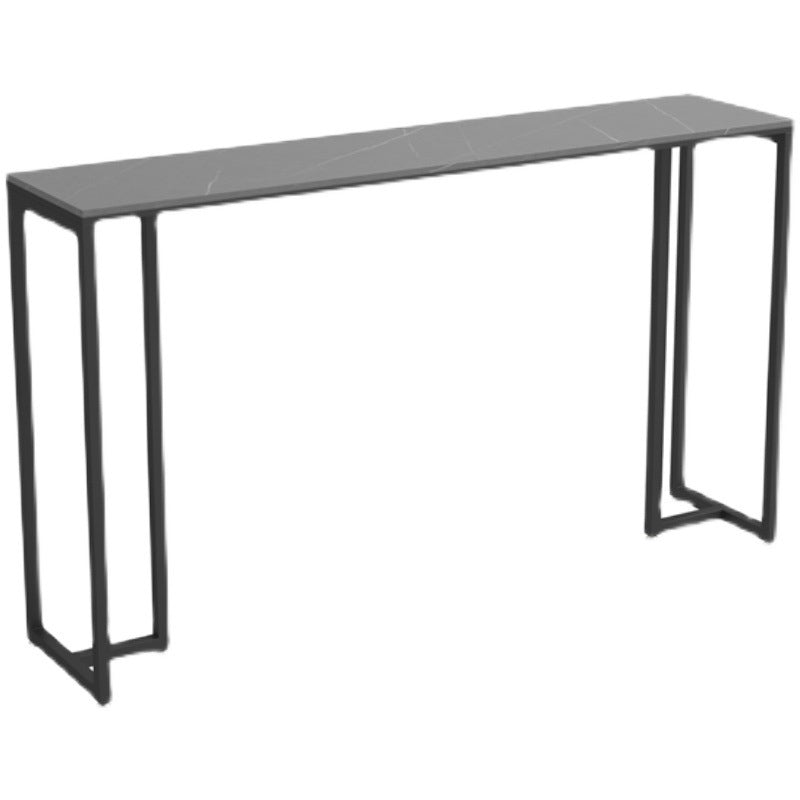 Modern Sintered Stone Bistro Bar Table Rectangle Bar Table for Dining Room