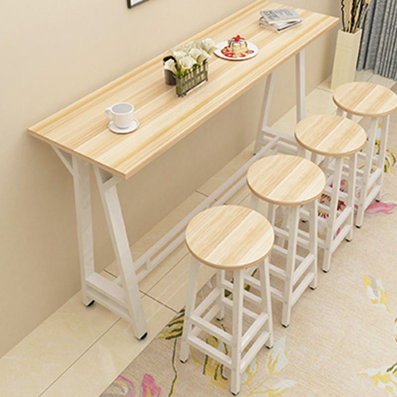 Modern Style Wood Bar Stool Table Rectangle Bar Table for Home
