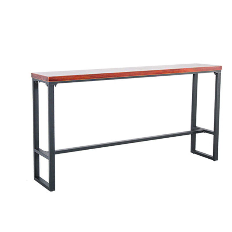 Solid Wood Bar Table Industrial Brown Dining Table for Kitchen Use