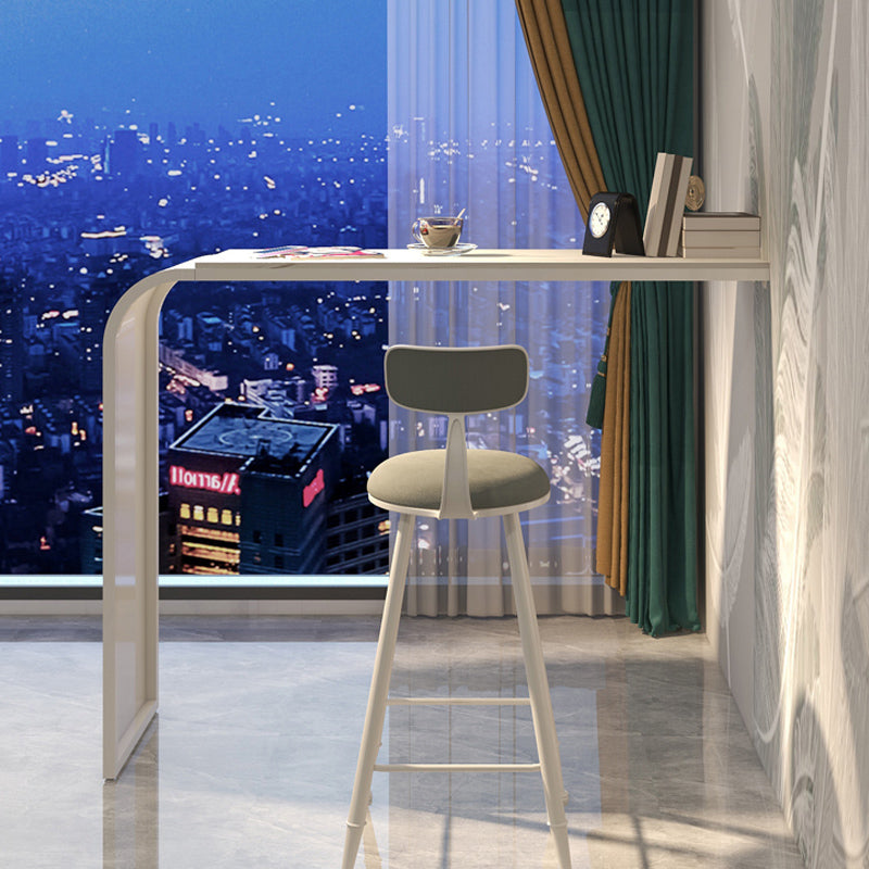 Stone and Metal Bar Dining Table Contemporary Counter Height Table