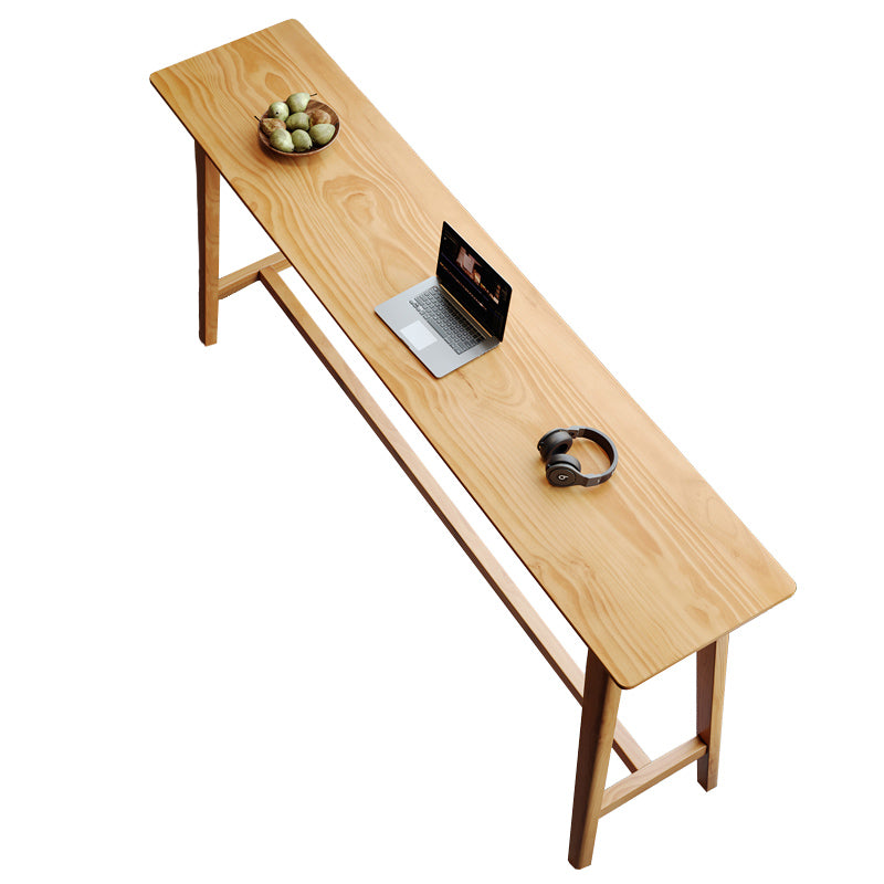 Solid Wood Bar Height Table Natural Rectangle Counter Height Table