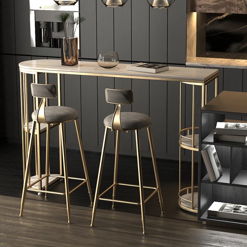 Free Form Counter Height Dining Table with Storage Modern Bar Dining Table