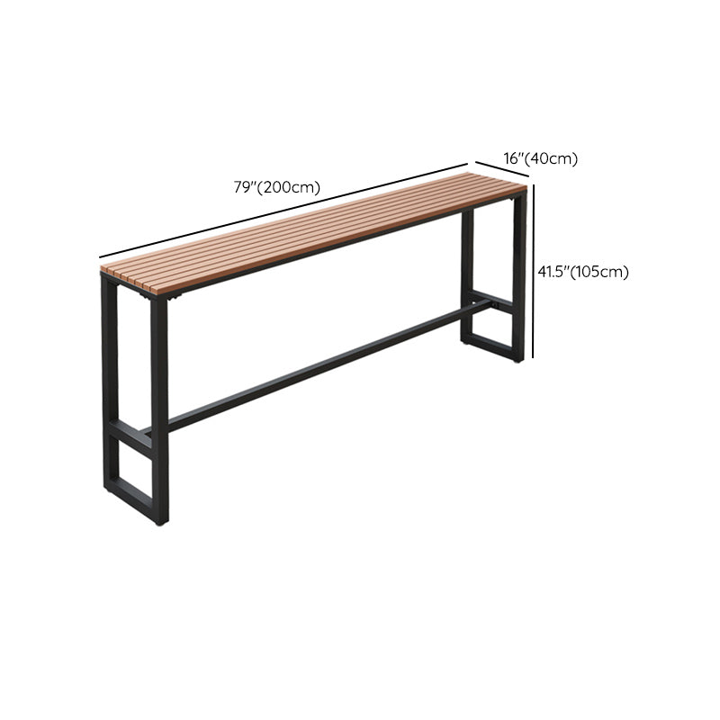 Rectangle Bar Dining Table Industrial Wood Counter Height Dining Table