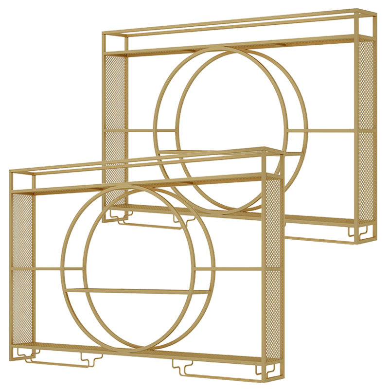 Metal Wine Holder Rack Contemporary Wall Mounted Wine Rack Kit without Light