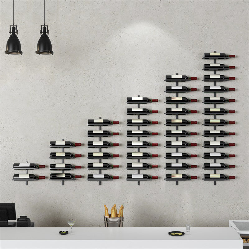 Wall Mounted Wine Bottle Holder Contemporary Metal Wine Rack Bottle