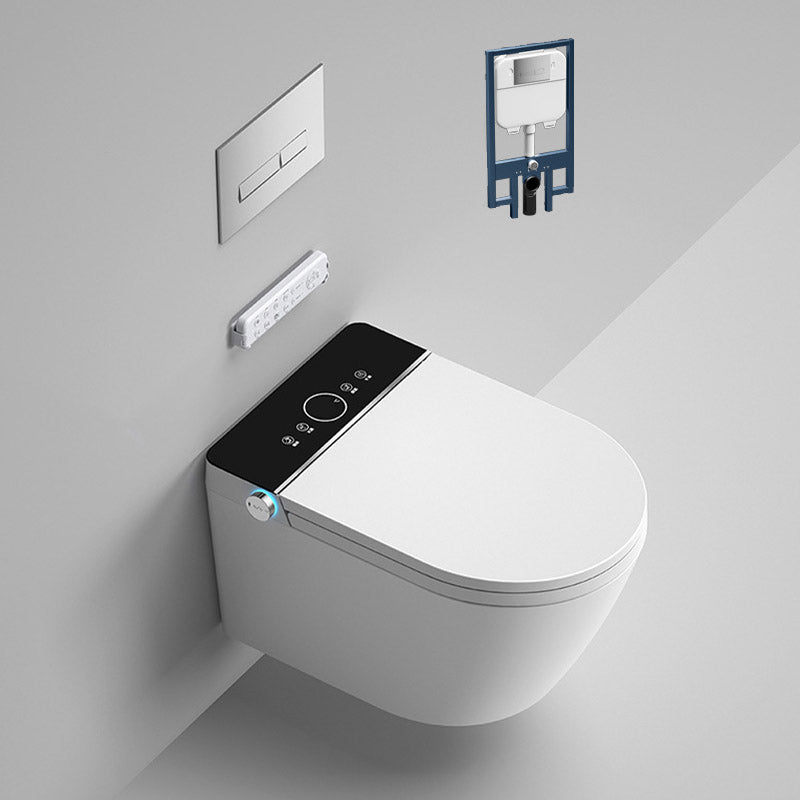 Modern Heated Seat Toilet ABS Wall Mount Flush Toilet for Home Use