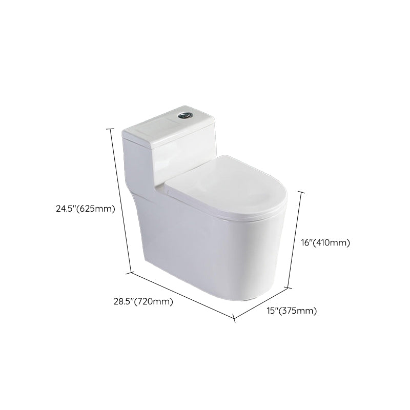 Traditional 1-Piece Toilet Bowl Floor Mounted White Urine Toilet for Bathroom