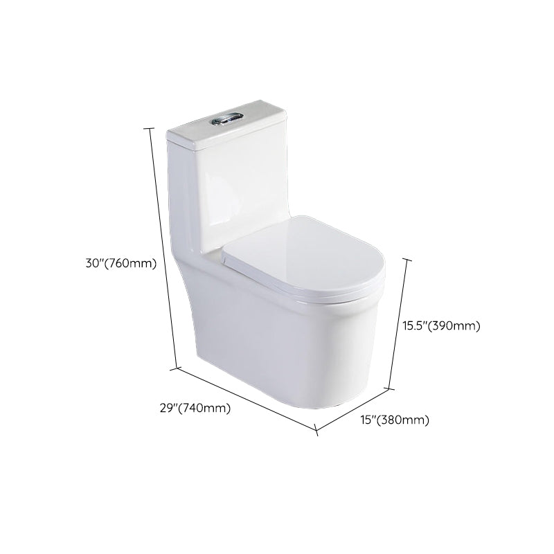 Traditional 1-Piece Toilet Bowl Floor Mounted White Urine Toilet for Bathroom