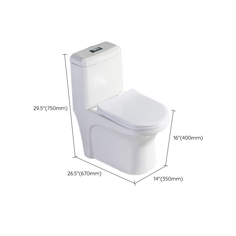 Traditional 1-Piece Toilet Bowl Floor Mounted White Urine Toilet for Bathroom