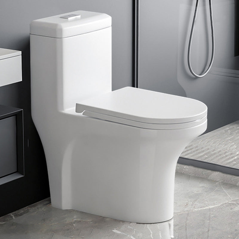 Contemporary 1-Piece Toilet Bowl Floor Mounted White Urine Toilet for Bathroom