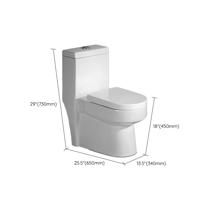 Traditional One Piece Toilet Bowl Floor Mounted White Urine Toilet for Bathroom