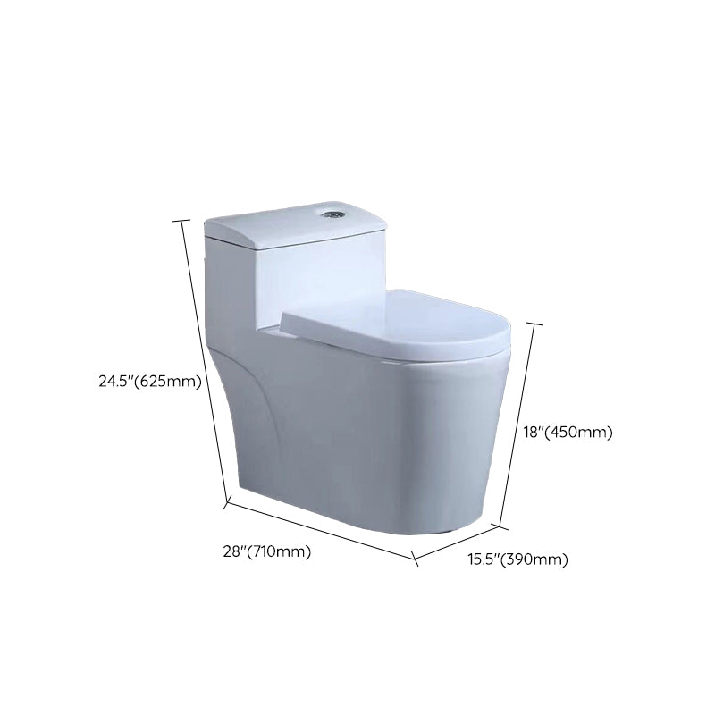 Traditional One Piece Toilet Bowl Floor Mounted White Urine Toilet for Bathroom