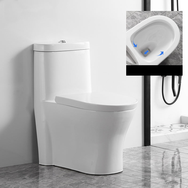 Contemporary One Piece Toilet Bowl Floor Mount White Urine Toilet for Bathroom