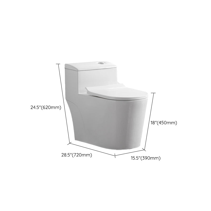 Contemporary One Piece Toilet Bowl Floor Mount White Urine Toilet for Bathroom