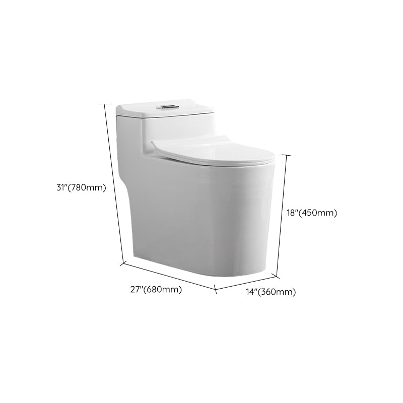 Contemporary One Piece Toilet Bowl Floor Mount White Urine Toilet for Bathroom