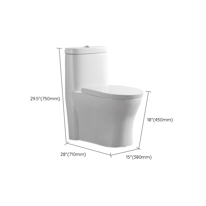 Contemporary One Piece Toilet Bowl Floor Mount White Urine Toilet for Bathroom