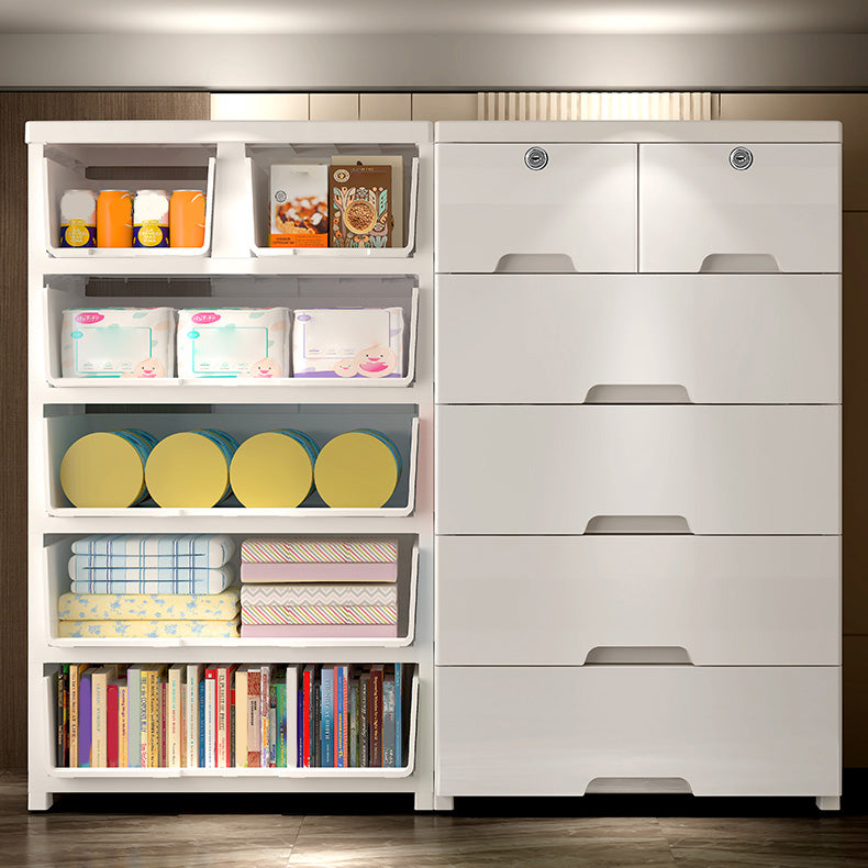 Plastic Storage Cabinet with Drawers Contemporary Cabinet for Home