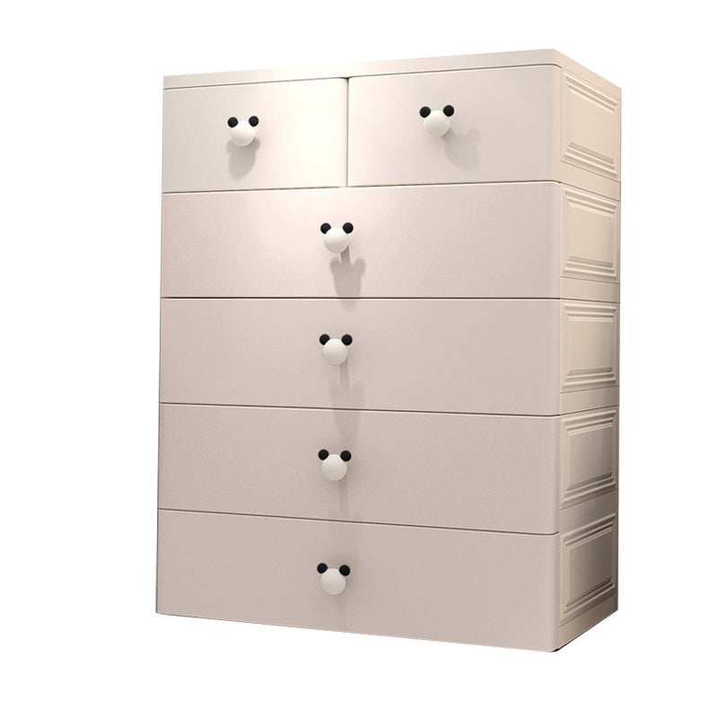 Contemporary Plastic Storage Cabinet Matte Finish Bedroom Cabinet