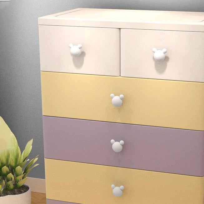 Contemporary Plastic Storage Cabinet Matte Finish Bedroom Cabinet
